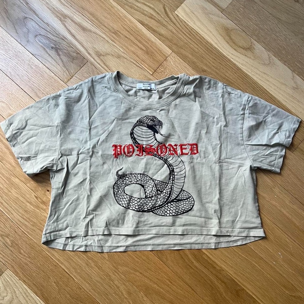 Bershka Poisonous Snake Crop Top